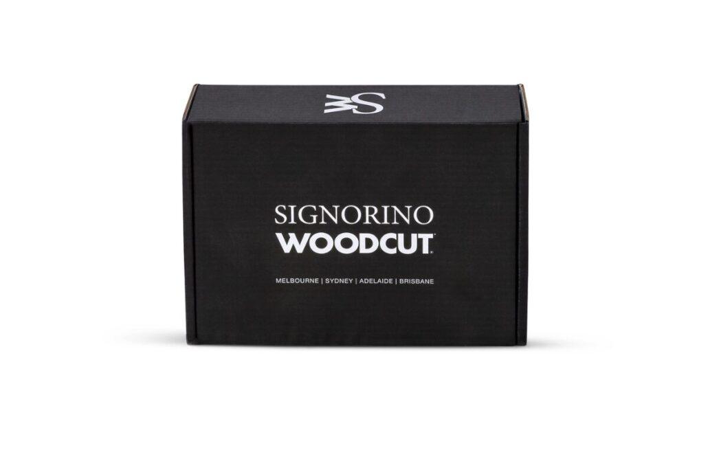 fully black cardboard box design made with flexo printing